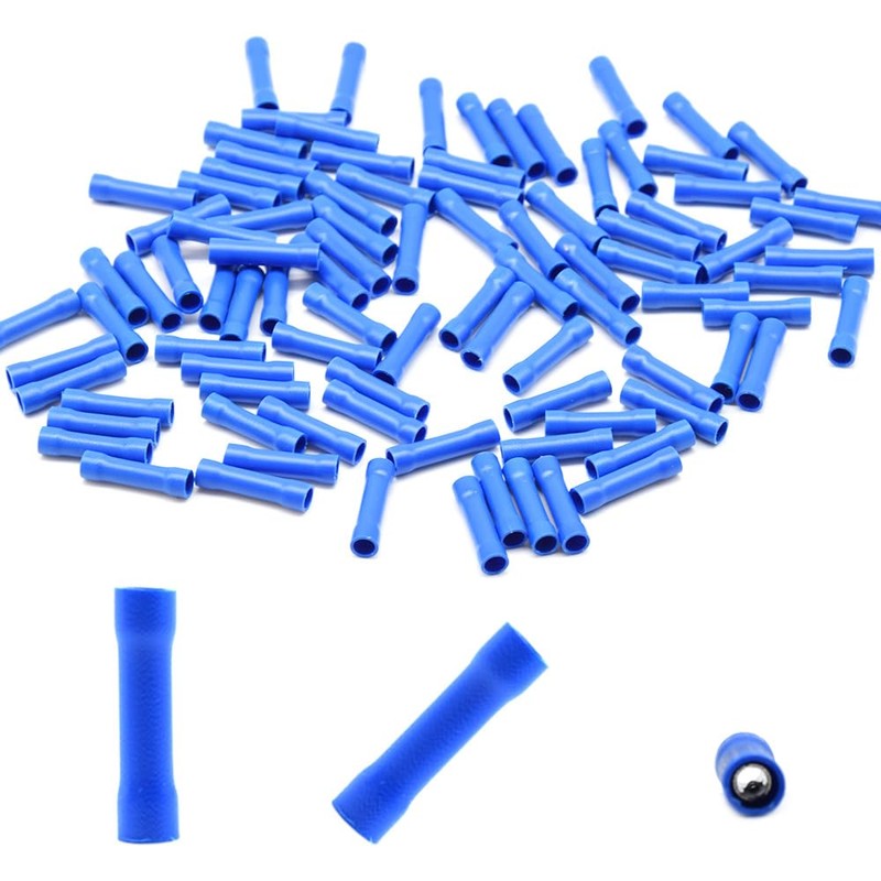 CEEYSEE 120Pcs Butt Connectors Insulated Crimp Terminal Splice Cable Electrical