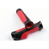MotorToGo Red Aluminum Handlebar Gel Hand Grips W/End Cap Compatible