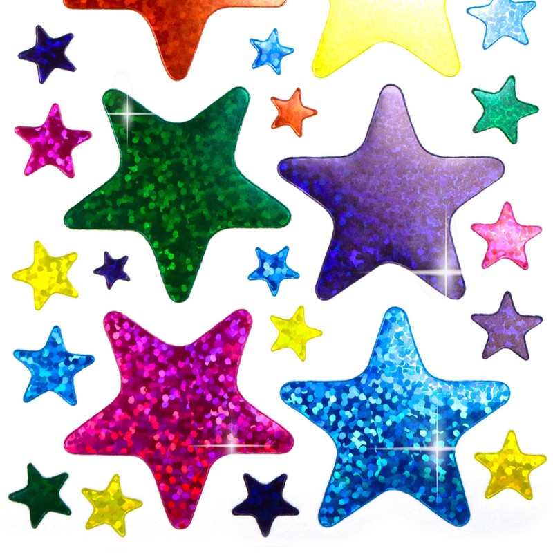 Reward Stickers YS-028 Star Mix Hologram 1 Sheet Approximately 33