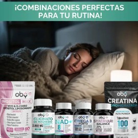 Glicinato De Magnesio 2920mg Por Porción | Maxima Absorción Bisglicinato Mineral Quelado + Piperina | Glycinate Magnesium Complex | Vitaminas Mujer Y Hombre | Oby Suplemento Alimenticio 120 Capsulas