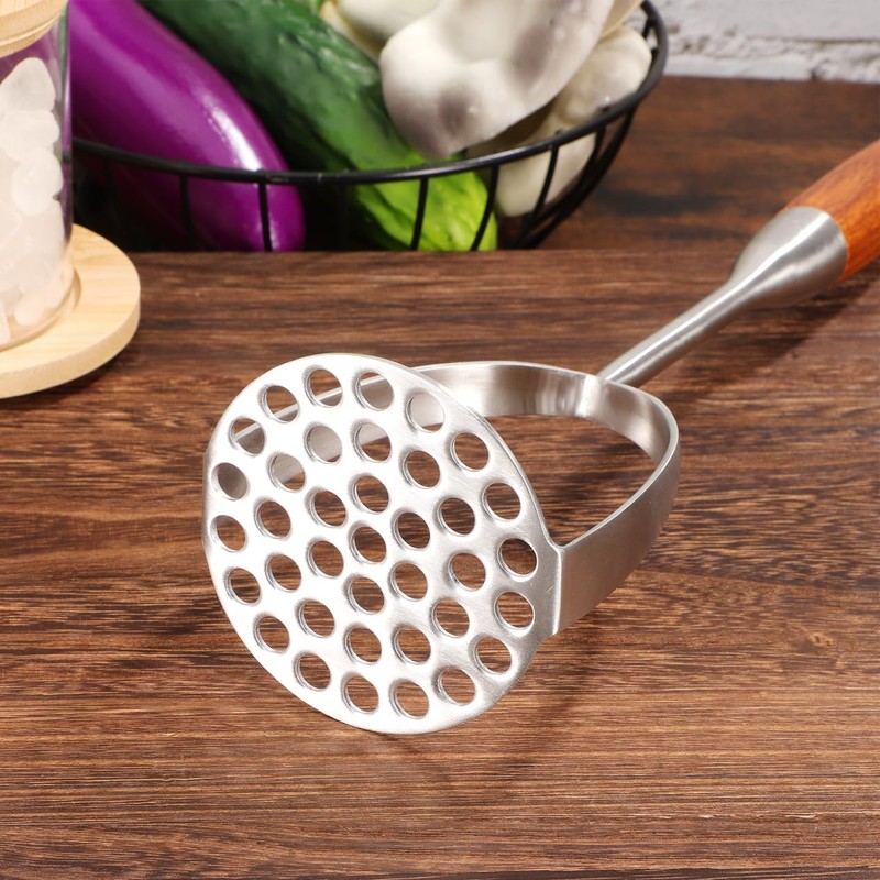 HEMOTON Manual Potato Masher Heavy Duty Stainless Steel Potato Crusher