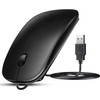 Ultra-Slim USB optical wired mouse for Laptop Computer Desktop, universal
