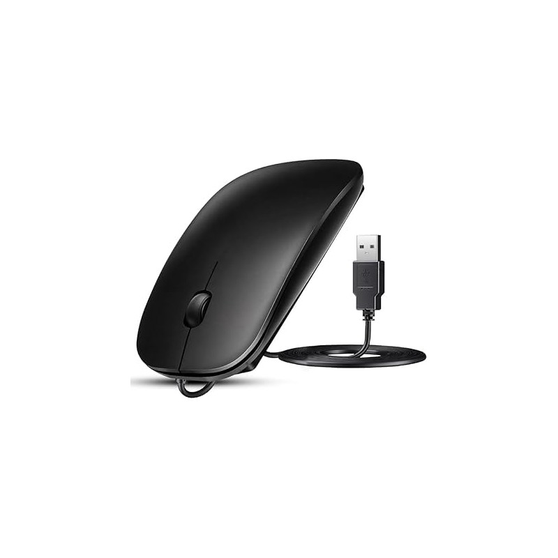 Ultra-Slim USB optical wired mouse for Laptop Computer Desktop, universal
