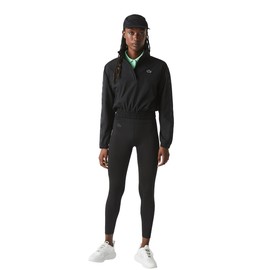 Lacoste Women's Sport Colour Block Knit Effect Leggings, Black/Black/Black, Medium