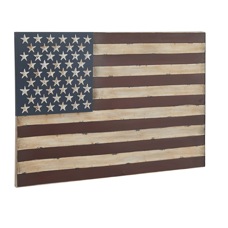 Deco 79 Metal American Flag Home Wall Decor Indoor Outdoor