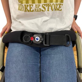 Soloc Connect Wheelchair Seatbelt for Adults with Easy-to-Use Soloc Buckle for Reduced Hand Function, Lap Seat Belt to Prevent Sliding for The Elderly, Pregnant & Paralyzed, No Padding