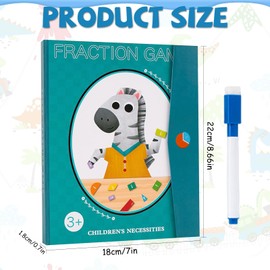 Fraction Calculation Material Magnetic, Fraction Calculation Montessori Material, Fraction Discs, Fraction Circles for Children, Multicoloured Fractional Calculation Learning, Fraction Calculation for