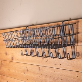 EASY-UP Pro 36 Basket with Tack Hangers | Color Gray Armor | Multi-Use Stable Organizer | Heavy Duty Steel Construction | Multiple Hanging Options | Versatile Uses | 7-Year Warranty