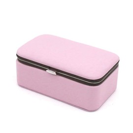 Shiwaki Pink Jewellery Box, Faux Leather Jewellery Case, Jewellery Storage Case for Rings, Earrings, Necklaces, Bracelets Organiser, Jewellery Storage Boxes - Bag Style