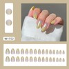 KupMiaow Press On Nails 24pcs Nail Kit with Glue &