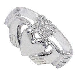 Sterling Silver Mens Heavy Claddagh Ring Size P - Z3 (N)