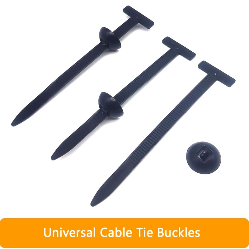 Alamic Universal Cable Tie Buckle, Heavy Duty Self-Locking Zip Ties,