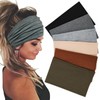 Women's Wide Edge Elastic Sports & Yoga Headband Free Size/Olive 15ea