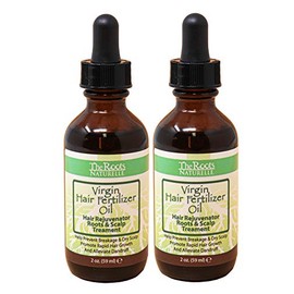 Virgin Hair Fertilizer Oil (2 Pack) - Roots and Scalp Treatment for Thinning or Breaking Hair | Natural Hair Products | African American Hair Products | Enriched with Jamaican Black Castor Oil