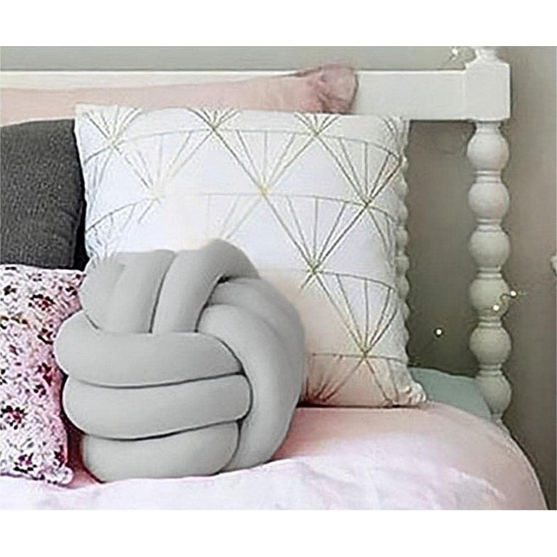 Velvet Knot Ball Cushion Handmade Knot Ball Pillow Creative Velvet