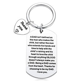 Step Dad Gifts Dad Daddy Keychain Adopted Dad Stepdad Birthday Christmas Gifts from Daughter Son, Thank You Dad Daddy Father Gift Bonus Dad Keychain - Thanks for Choosing to Be My Dad Keychain