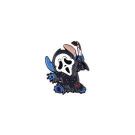 Stitch Ghost Collectible Souvenir Enamel Lapel Hat Pin, 1.4 inches