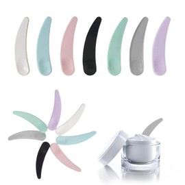 35 Stk Creme Spatel Kosmetik,Kosmetikspatel für Creme,Kosmetik Spatel,Cremespatel,Mini Spachtel,Kunststoff Metallspatel,Plastik Mini Gebogenen Mehrzweckspatel für Creme Lotion,Gesichtscreme Hautpflege