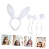 Baluue Plush Rabbit Ear Headband Set with Nose and Tail