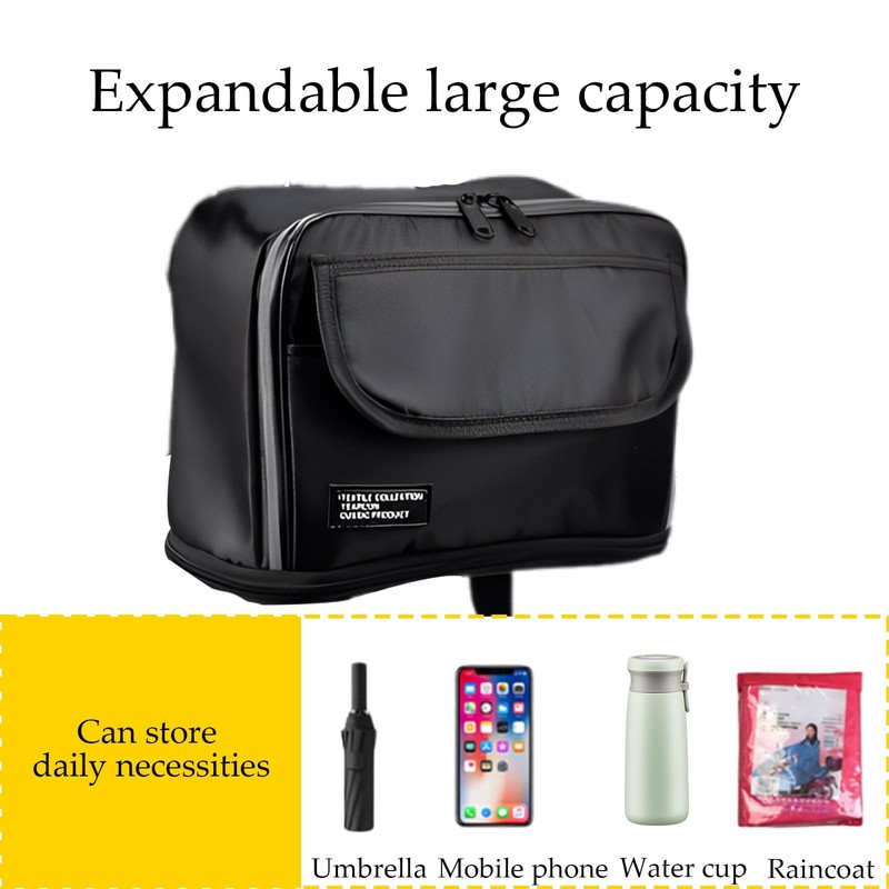 Yilceemy Bicycle Handlebar Bag, Waterproof Handlebar Bag, Waterproof Handlebar Adapter,