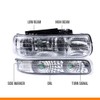 G-PLUS Headlights Assembly, Compatible with Chevy Silverado 1999-2002/Fit Suburban Tahoe