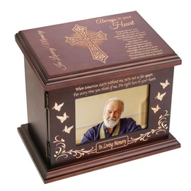 Cremation Memorial Urns for Human Ashes Adult Male Female, Wooden Picture Frame Urns Box and Casket for Men Women Child, Burial Funeral for Ashes