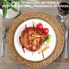 Round Woven Spring Placemats Set of 6, 12 Inch Seasonal