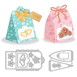 DELORIGIN 3D Cutting Dies for Gift Boxes, Gift Bags Metal Cutting Dies Cutting Dies 2024 Cutting Dies Christmas Embossing Stencils for Wedding DIY Embossing Scrapbooking Crafts