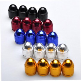 Vaguelly 4pcs Silver Aluminum Alloy Tire Valve Stem Caps Durable Auto Covers for Cars Trucks and Suvs Easy Screw Installation to Prevent Leakage and Dirt