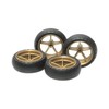 Large Dia Narrow Lightweight Wheels (w/Arched Tires) Mini 4WD Grade