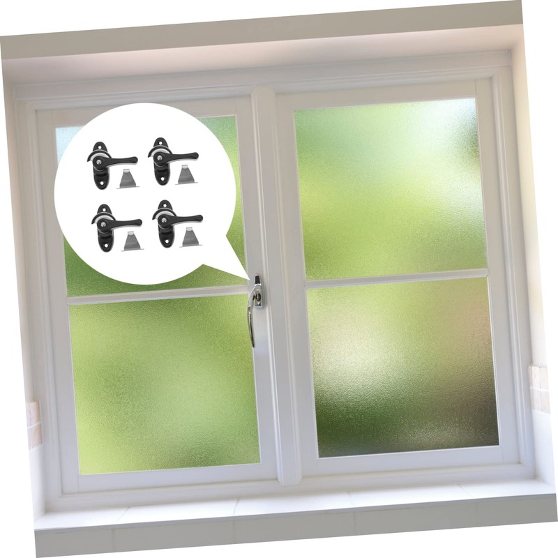 Gadpiparty 4 Sets Sliding Window Lock Durable Sash Locks for
