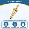 sourcing map 2Pcs 1/4" x 3/16" Hose Barb Fitting, Brass