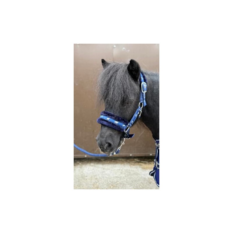 Equipride Horse Print Faux Lined Nylon Headcollars with Matching Lead