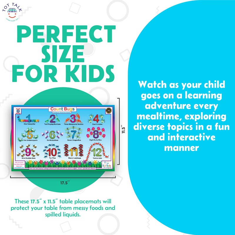 Tot Talk Count Bugs Learn and Write Numbers 1-10 Kids