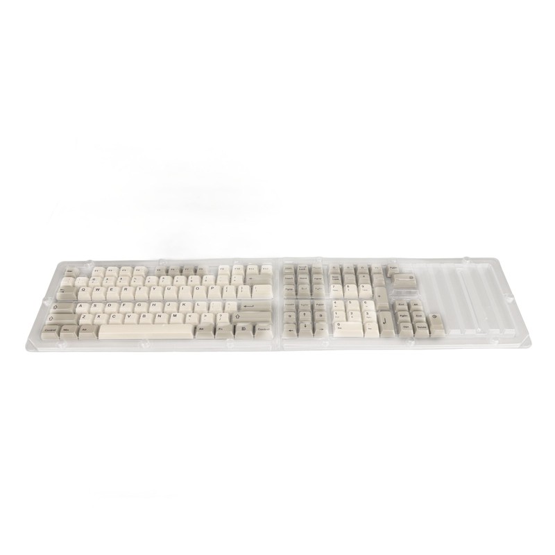 Keyboard Keycaps Retro Grey White 122 Keys PBT Theme Keycap