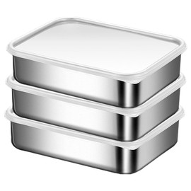 Tuperoymse Stainless Steel Containers Food Storage Bento Box Dishwasher Safe for Food Storage