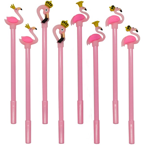 Maydahui 12PCS Flamingo Rollerball Pen Cute Cartoon Animal Pens Pretty