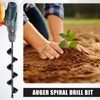 Lasnten Auger Drill Bit for Planting 4 Pack, Garden Ground