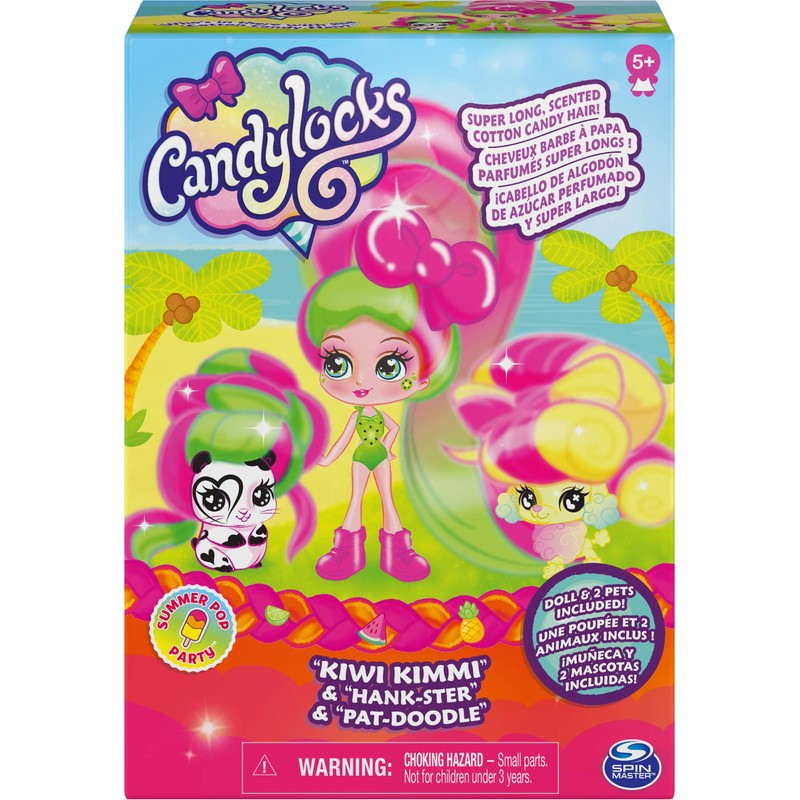 Candylocks Kiwi Kimmi Hair Toy Doll and 2 Animals