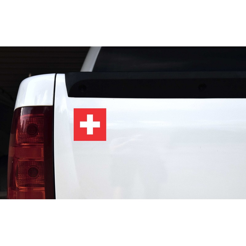 StickerTalk Swiss Flag Magnet, 4 inches by 4 inches