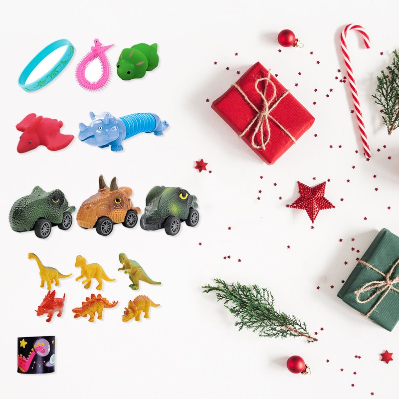 Dinosaur Calendar Plastic Green Safe Christmas Dinosaur Calendar for Toy
