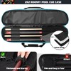GOBUROS 2x2 Pool Cue Case Holds 2 Butts and 2