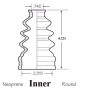 EMPI Inner & Outer CV Axle Boot Kit For Kubota