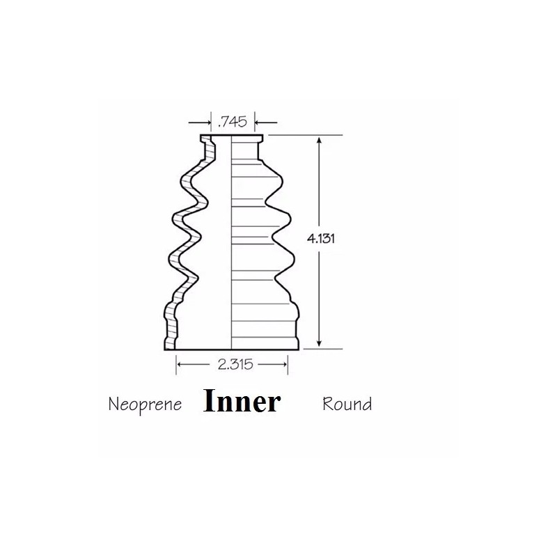 EMPI Inner & Outer CV Axle Boot Kit For Kubota
