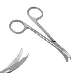 Premium Quality Suture Stitch Scissors with Crescent Delicate Hook- Perfect for Suture Removal, First Aid, EMS Training and More Premium Quality Instrument- Stainless Steel (4.5 Inch Curved)
