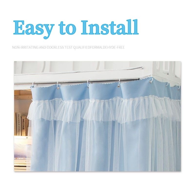 SIQITECHUK Bunk Bed Bottom Curtains Mid-Sleeper Tent Canopy Blackout Bed
