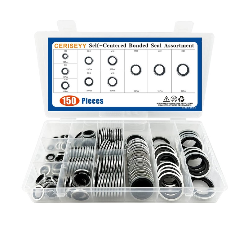 Juego surtido de juntas de sellado autocentradas para automóviles, 150