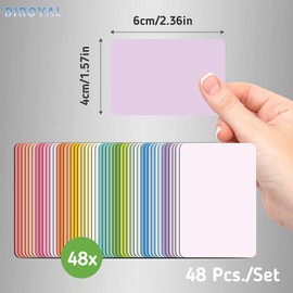 48 Pack Dry Erase Magnetic Labels 6x4cm - Magnetic Name Tags for Classroom - Classroom Magnets for Names - Magnet Labels for Whiteboard - Magnetic Name Plates for Classroom