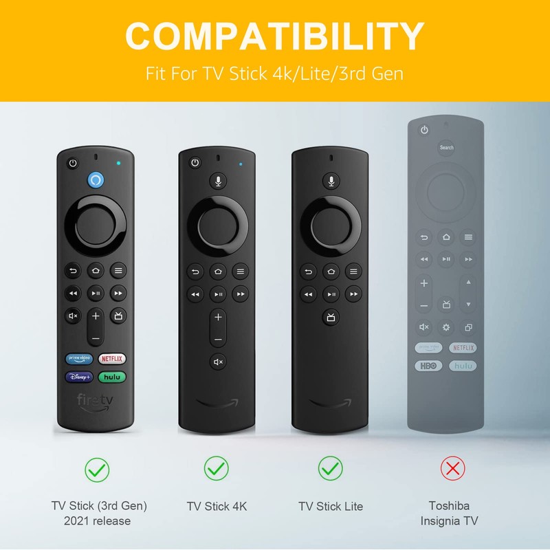 climberer [2 Pack] Firestick Remote Cover,Silicone TV Remote Control Case