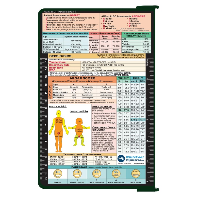 Whitecoat Clipboard® - EMT Edition (Green, Bifold)